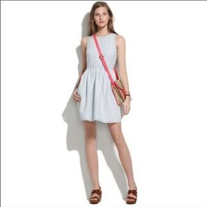 Madewell Embroidered Eyelet Chambray Dress Size 00